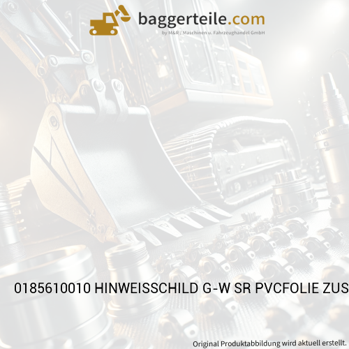 0185610010 HINWEISSCHILD G-W SR PVCFOLIE ZUS.STKR.VORDERW
