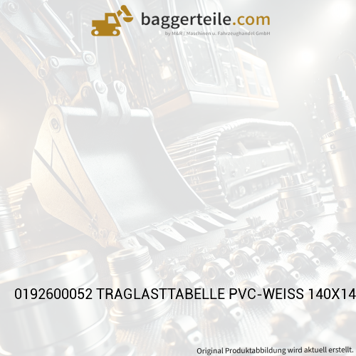 0192600052 TRAGLASTTABELLE PVC-WEISS 140X145