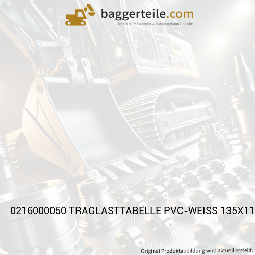 0216000050 TRAGLASTTABELLE PVC-WEISS 135X115