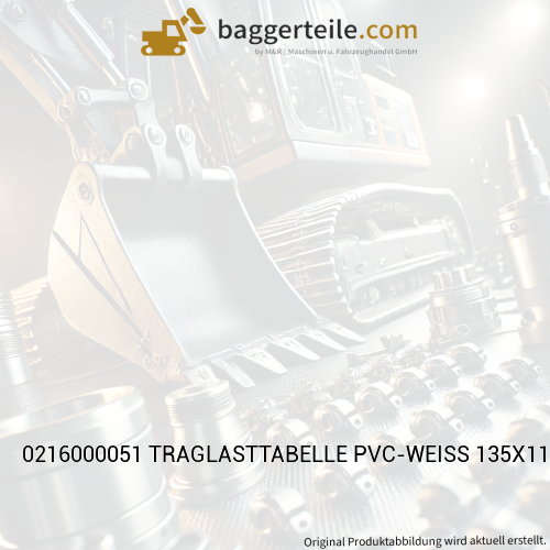 0216000051 TRAGLASTTABELLE PVC-WEISS 135X115