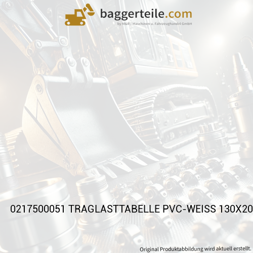 0217500051 TRAGLASTTABELLE PVC-WEISS 130X205
