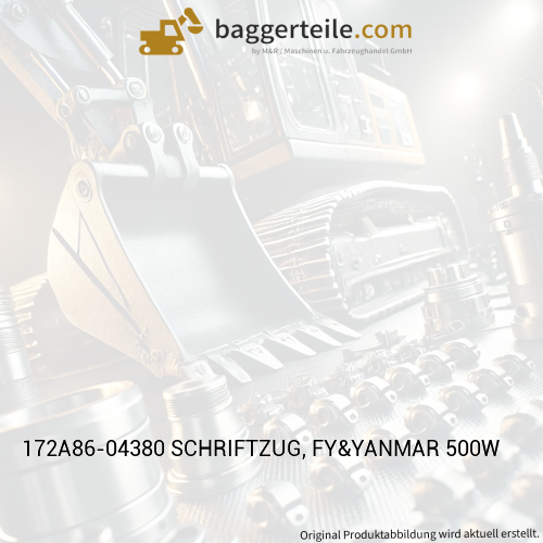 172A86-04380 SCHRIFTZUG, FY&YANMAR 500W