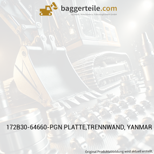 172B30-64660-PGN PLATTE,TRENNWAND, YANMAR GRAU NAVY