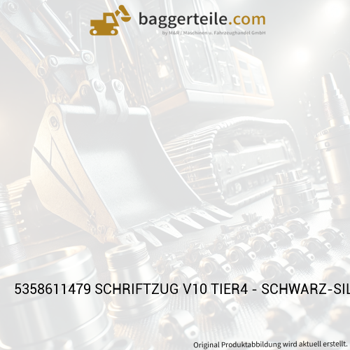 5358611479 SCHRIFTZUG V10 TIER4 - SCHWARZ-SILBER - PVC - L-22