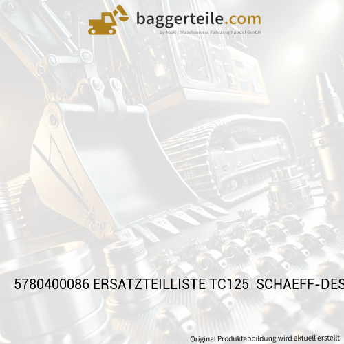 5780400086 ERSATZTEILLISTE TC125  SCHAEFF-DESIGN TC1254 / 01