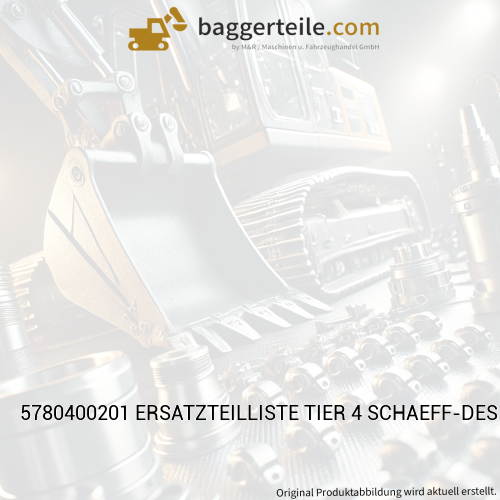 5780400201 ERSATZTEILLISTE TIER 4 SCHAEFF-DESIGN TL0804/0103-
