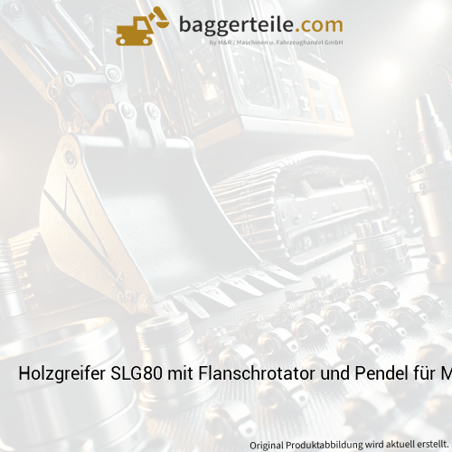 Holzgreifer SLG80 mit Flanschrotator und Pendel für Minibagger