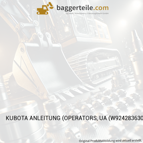 KUBOTA ANLEITUNG (OPERATORS, UA (W924283630)