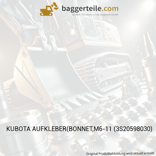 KUBOTA AUFKLEBER(BONNET,M6-11 (3S20598030)
