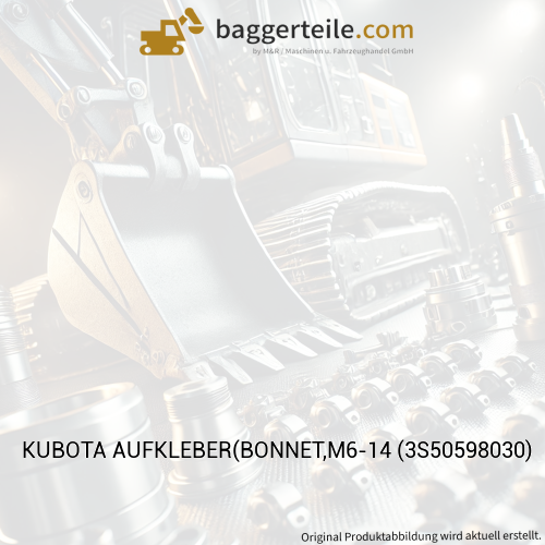 KUBOTA AUFKLEBER(BONNET,M6-14 (3S50598030)