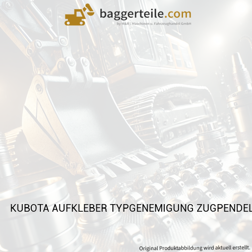 KUBOTA AUFKLEBER TYPGENEMIGUNG ZUGPENDEL (W27TS08393)