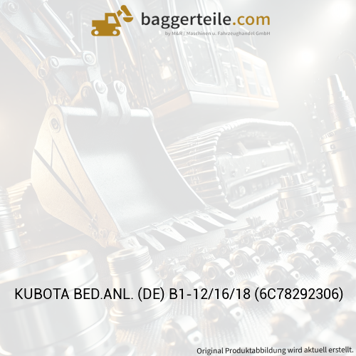 KUBOTA BED.ANL. (DE) B1-12/16/18 (6C78292306)