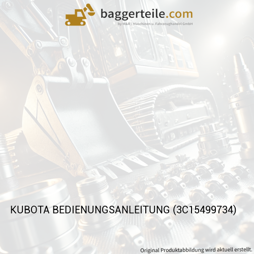 KUBOTA BEDIENUNGSANLEITUNG (3C15499734)