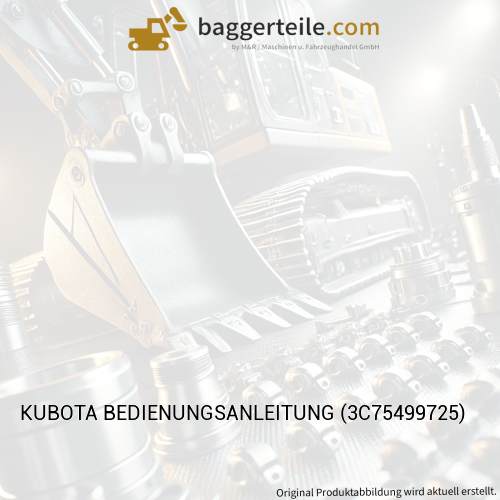 KUBOTA BEDIENUNGSANLEITUNG (3C75499725)