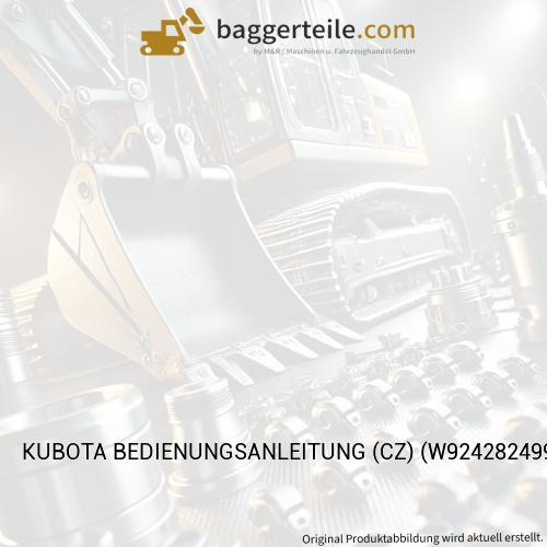 KUBOTA BEDIENUNGSANLEITUNG (CZ) (W924282499)