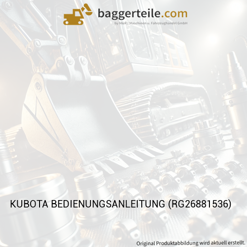 KUBOTA BEDIENUNGSANLEITUNG (RG26881536)