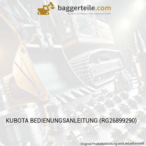 KUBOTA BEDIENUNGSANLEITUNG (RG26899290)