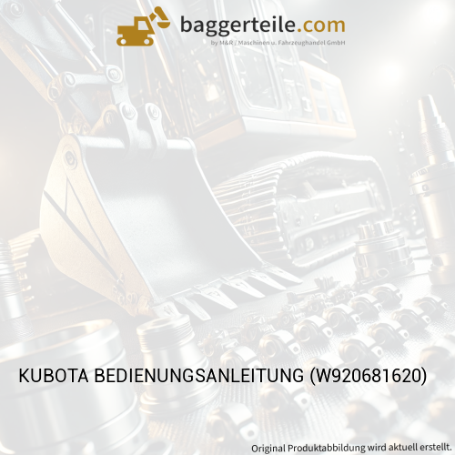 KUBOTA BEDIENUNGSANLEITUNG (W920681620)
