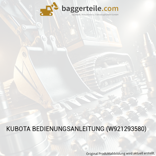 KUBOTA BEDIENUNGSANLEITUNG (W921293580)