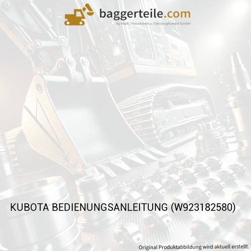 KUBOTA BEDIENUNGSANLEITUNG (W923182580)
