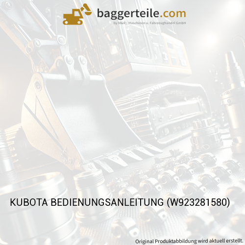 KUBOTA BEDIENUNGSANLEITUNG (W923281580)