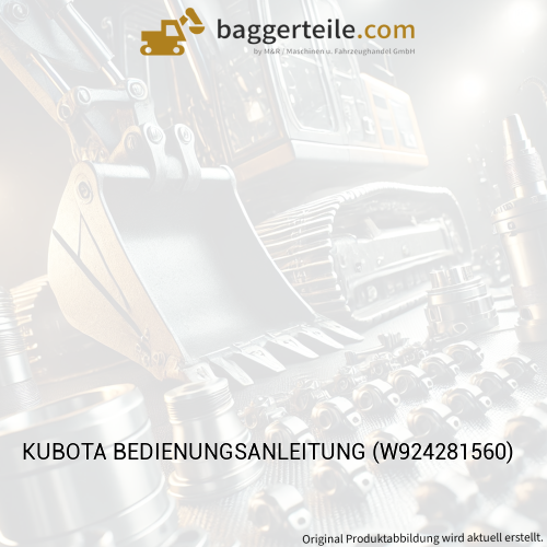 KUBOTA BEDIENUNGSANLEITUNG (W924281560)