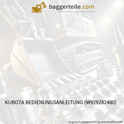 KUBOTA BEDIENUNGSANLEITUNG (W929282480)