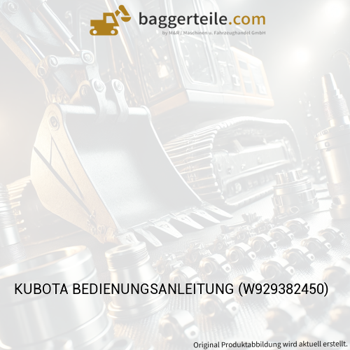 KUBOTA BEDIENUNGSANLEITUNG (W929382450)