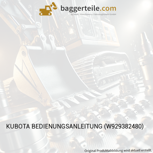 KUBOTA BEDIENUNGSANLEITUNG (W929382480)
