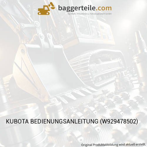 KUBOTA BEDIENUNGSANLEITUNG (W929478502)