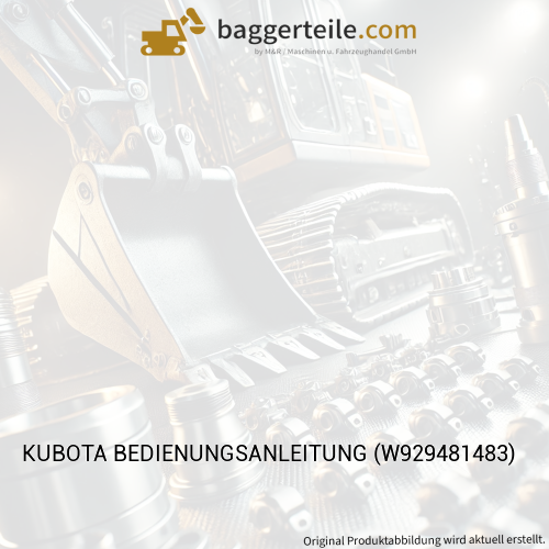 KUBOTA BEDIENUNGSANLEITUNG (W929481483)