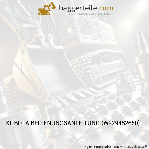KUBOTA BEDIENUNGSANLEITUNG (W929482650)