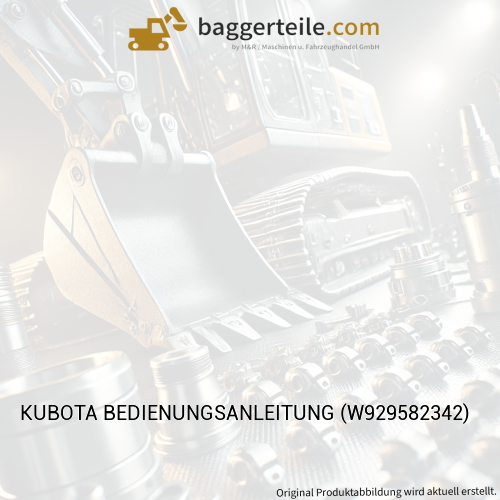 KUBOTA BEDIENUNGSANLEITUNG (W929582342)