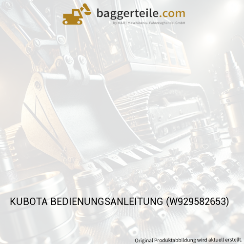 KUBOTA BEDIENUNGSANLEITUNG (W929582653)