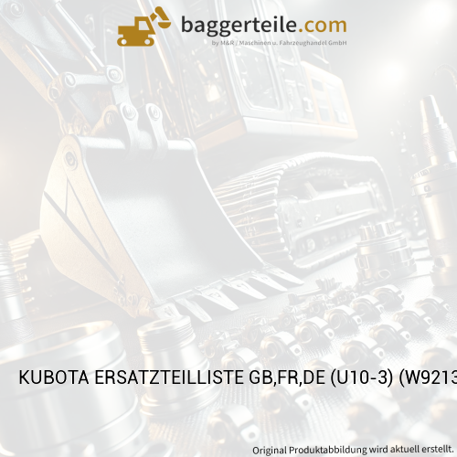 KUBOTA ERSATZTEILLISTE GB,FR,DE (U10-3) (W921381280)