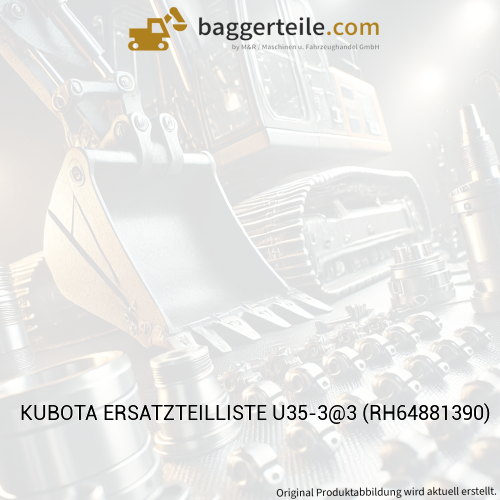 KUBOTA ERSATZTEILLISTE U35-3@3 (RH64881390)