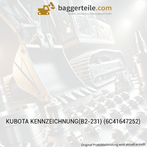 KUBOTA KENNZEICHNUNG(B2-231) (6C41647252)