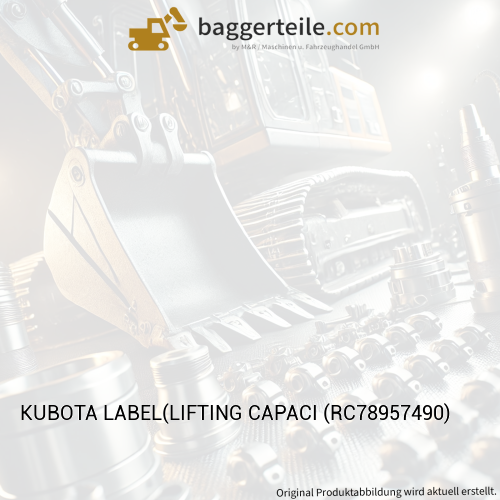 KUBOTA LABEL(LIFTING CAPACI (RC78957490)
