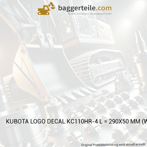 KUBOTA LOGO DECAL KC110HR-4 L = 290X50 MM (W21CSH0693)