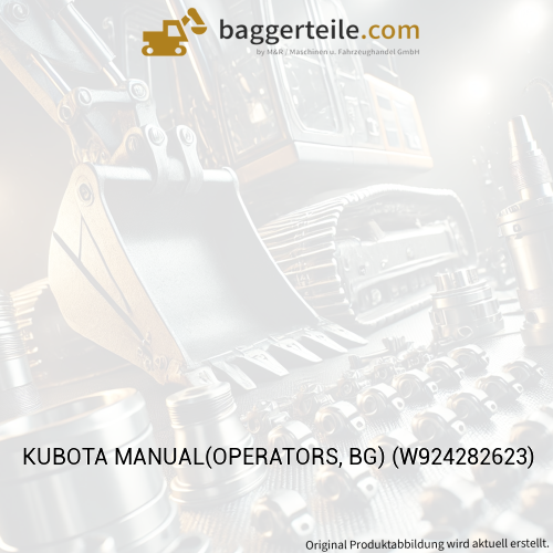 KUBOTA MANUAL(OPERATORS, BG) (W924282623)
