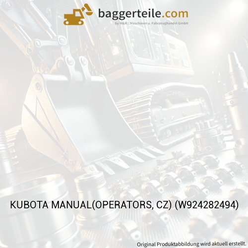 KUBOTA MANUAL(OPERATORS, CZ) (W924282494)