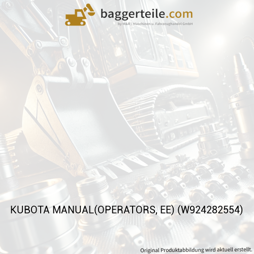 KUBOTA MANUAL(OPERATORS, EE) (W924282554)