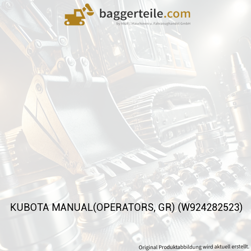 KUBOTA MANUAL(OPERATORS, GR) (W924282523)
