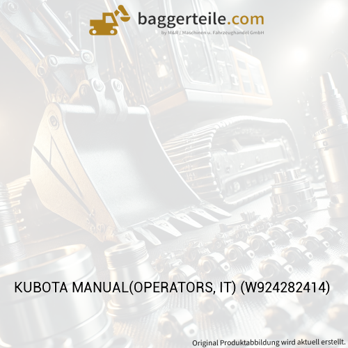 KUBOTA MANUAL(OPERATORS, IT) (W924282414)