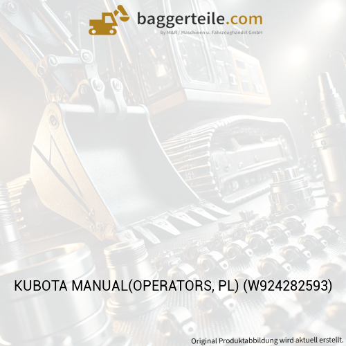 KUBOTA MANUAL(OPERATORS, PL) (W924282593)