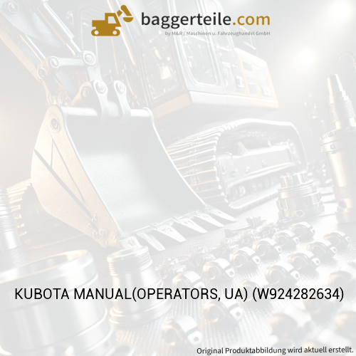 KUBOTA MANUAL(OPERATORS, UA) (W924282634)