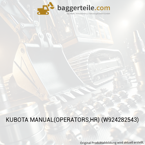 KUBOTA MANUAL(OPERATORS,HR) (W924282543)