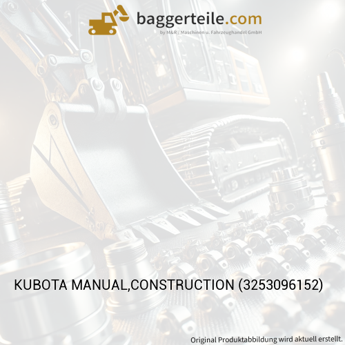 KUBOTA MANUAL,CONSTRUCTION (3253096152)