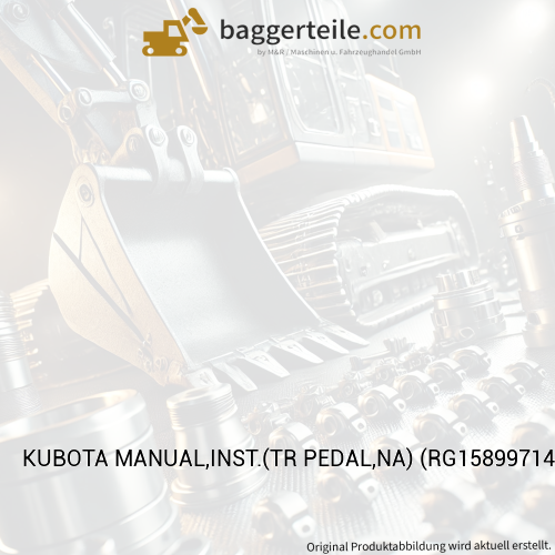 KUBOTA MANUAL,INST.(TR PEDAL,NA) (RG15899714)