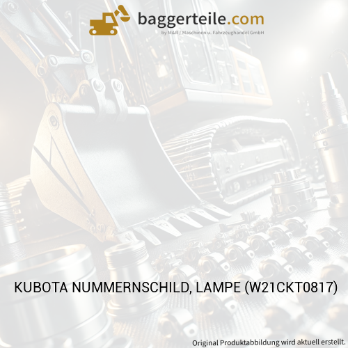 KUBOTA NUMMERNSCHILD, LAMPE (W21CKT0817)